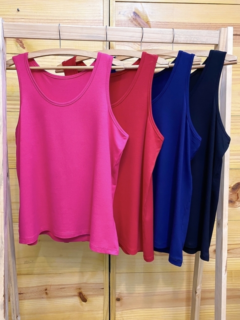 Kit 5 Regatas Alça Larga Modelo Nadador Soltinha