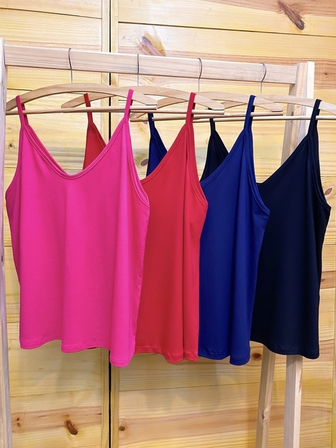 Kit 5 Regatas Alcinha em Viscolycra Feminina