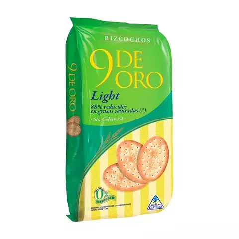 BIZCOCHITOS LIGHT 9 DE ORO - PAQUETE X 200 -