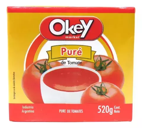 PURE DE TOMATES OKEY ( SIN TACC ) - TETRA BRIK X 520 GRAMOS -