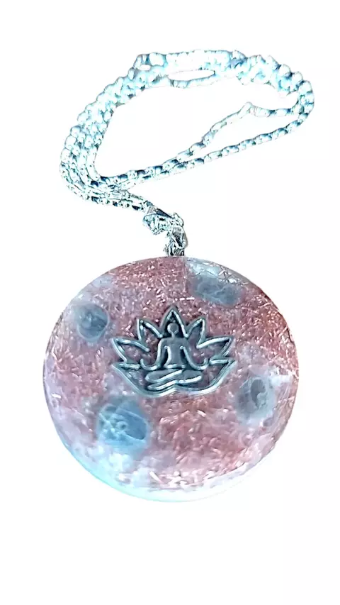 Orgonite pingente flor de lótus yoga - elevação da consciência