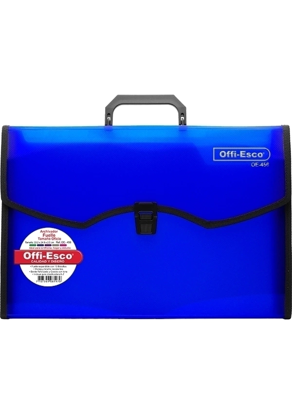 MALETIN ARCHIVADOR 13 BOLSILLOS OFICIO X UND OFFI ESCO