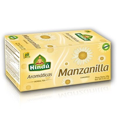 Aromatica Sabor Manzanilla X 18 Gr (contiene 20 Bolsitas) hindu COD 0483 Aromatica Sabor Manzanilla X 18 Gr (contiene 20 Bolsitas) hindu COD 0483