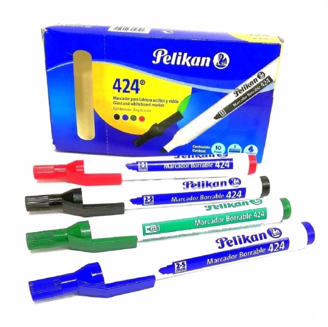 MARCADOR PELIKAN 424 VERDE BORRABLE COD: 1023* - comprar online