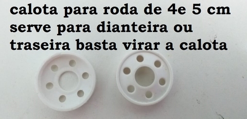 Calota para roda de 4e 5 cm serve para dianteira ou traseira ( 100 unidades )