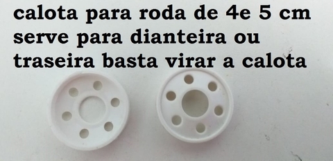 Calota para roda de 4e 5 cm serve para dianteira ou traseira ( 50 unidades )