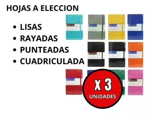 Libreta Brugge Explora Medium 13x21cm Hojas A Eleccion X 3