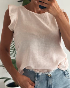 BLUSA DE LINO CLARA - tienda online