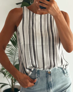 MUSCULOSA DE LINO CRISTIAN - tienda online