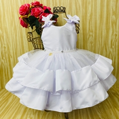vestido infantil festa branco