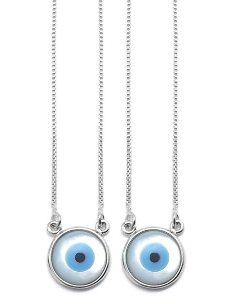 Escapulário Olho Grego Madrepérola - comprar online