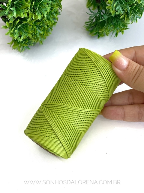 CORDÃO ENCERADO AMARELO NEON KIT COM 5 METROS