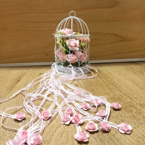 jaula ceremonia de cintas con flores - comprar online