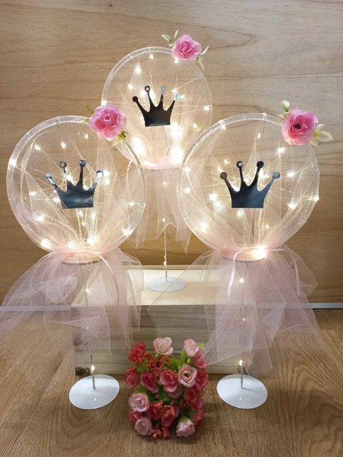 Centro de mesa tul con aplique y luz led - comprar online