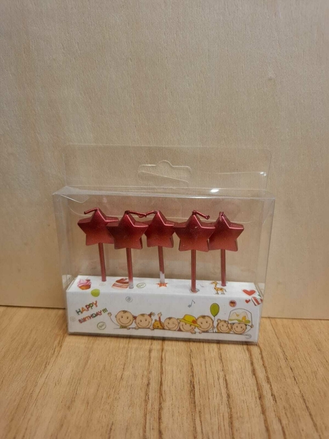Vela De Cumpleaños ESTRELLA / CORAZON X5 - comprar online