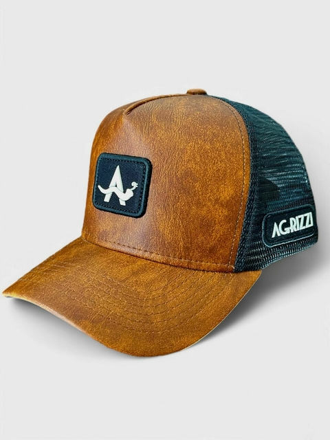 Boné couro caramelo - Berrantes Agrizzi