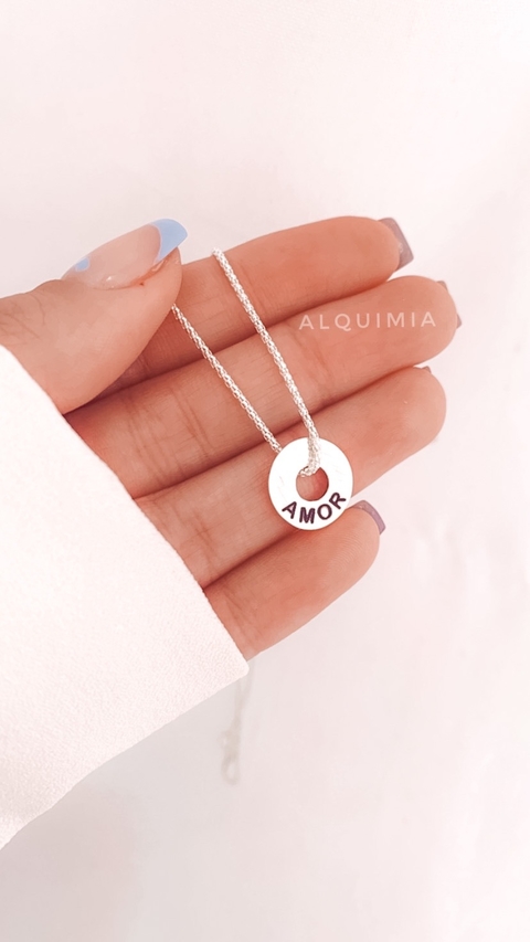 ARANDELA PERSONALIZADA + 1 grabado = 1 nombre o fecha- ( no incluye cadena) - a pedido! demora de 3 a 5 días hábiles!❤️- D.024