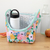 Lunchera Grande - Flores Aqua - comprar online