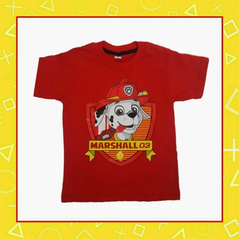 Remera de Paw Patrol marshall roja