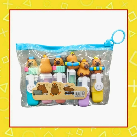 Resaltadores de Carpincho Capibara x6