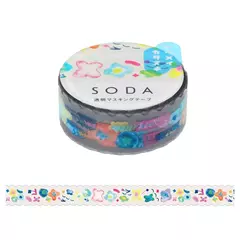 Cinta Pet SODA clear 15 mm width borderless en internet