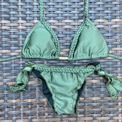 Conjunto Trança Verde Militar - Laço Grosso - comprar online