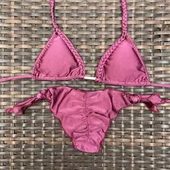 Conjunto Trança Marsala - Laço Grosso - Sunlike