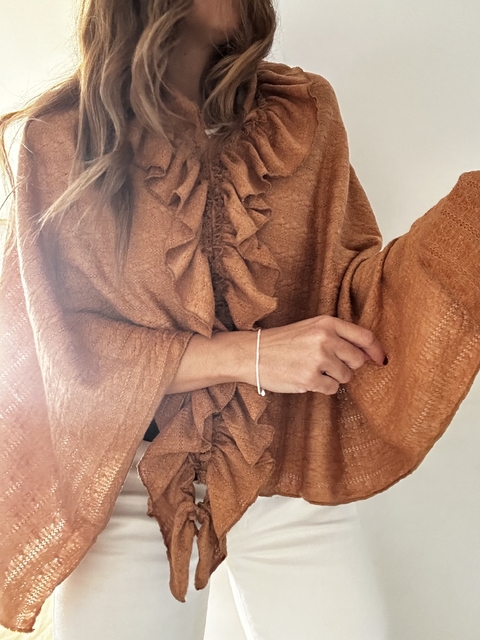 Poncho tejido - comprar online
