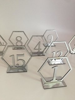 NÚMEROS DE MESA hexagonales - comprar online