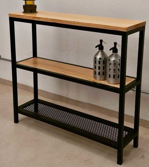 MESA DE ARRIME HIERRO Y MADERA