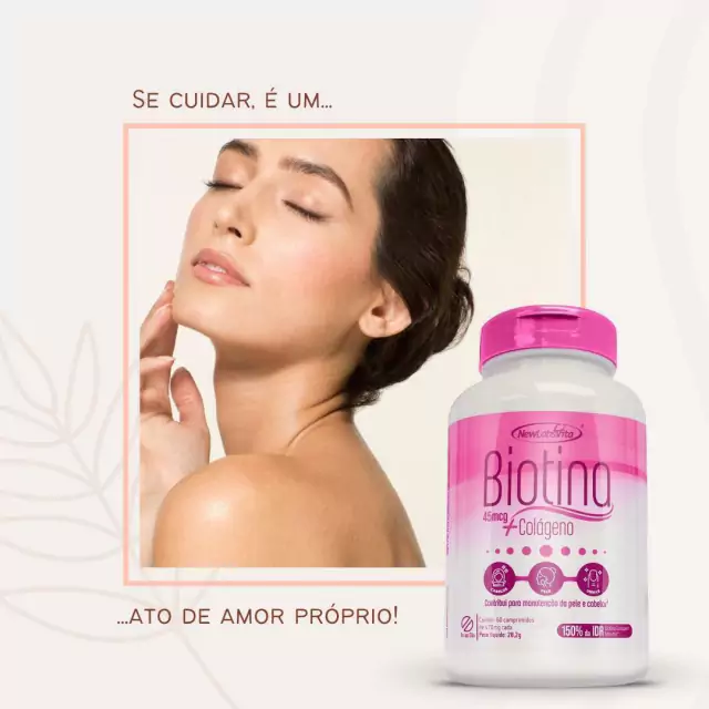 KIT 4 BIOTINA 45MCG + COLÁGENO – 60 COMPRIMIDOS (NEW LABS VITA) na internet