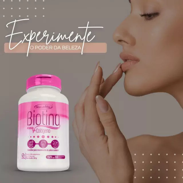 BIOTINA 45MCG + COLÁGENO – 60 COMPRIMIDOS (NEW LABS VITA) - comprar online
