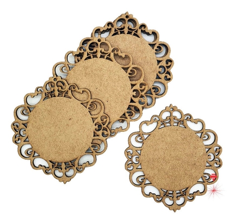 50 Plaquinha Moldura Escapulário Mdf Cru Personalize 10x12cm