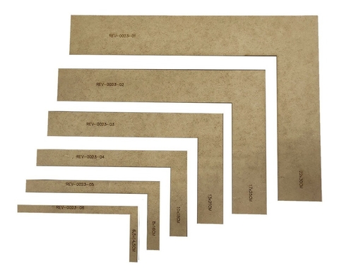 6 Esquadro Gabarito Régua Cartonagem Artesanato Encadernação