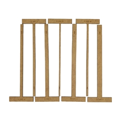 7 Gabaritos Réguas T Cartonagem Encadernação Artesanato Mdf