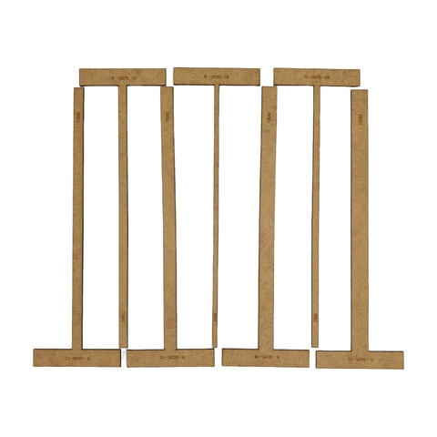 7 Gabaritos Réguas T Cartonagem Encadernação Artesanato Mdf