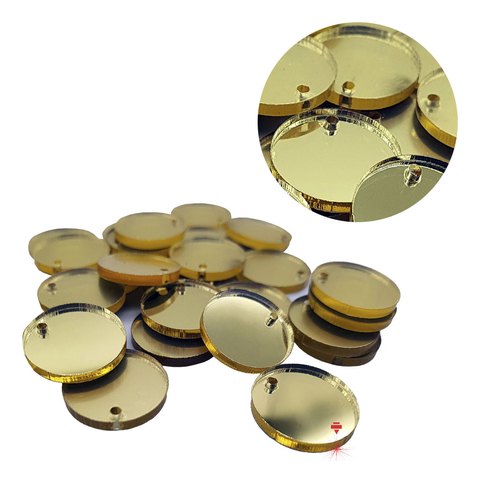Pacote 150 Pingentes Dourado 1,5cm Bolinhas Circulo Furo