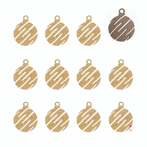 100 Aplique Pingente Natalino Natal Enfeite Mdf 5cm A163