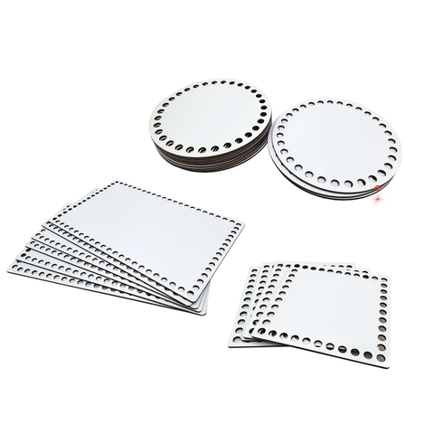 35 Bases Fundo Crochê Cestos Diversos Tamanhos Peças Branco