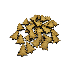 100 Mini Arvores Natal Aplique Enfeite Artesanato 2cm MDF - comprar online