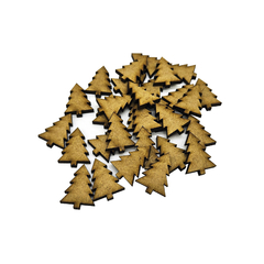 100 Mini Arvores Natal Aplique Enfeite Artesanato 2cm MDF na internet