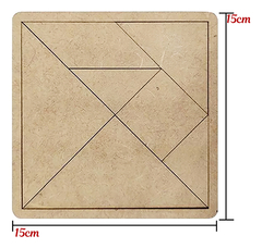 Tangram Quebra Cabeça Tabuleiro Raciocinio Educativo 15cm - comprar online