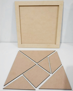 Tangram Quebra Cabeça Tabuleiro Raciocinio Educativo 15cm - Amábile Laser