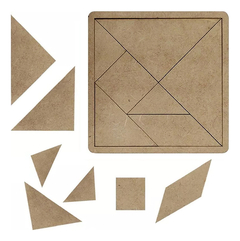 Tangram Quebra Cabeça Tabuleiro Raciocinio Educativo 15cm