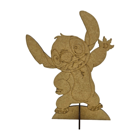 05 Centro de Mesa Enfeite MDF Stich 20cm Decoração Festa