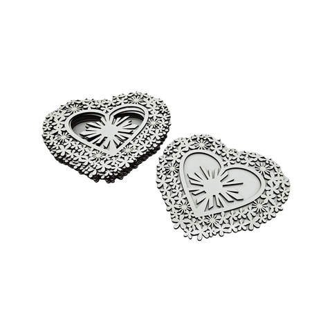 Moldura Escapulário Enfeite Artesanato 18x16cm Branco