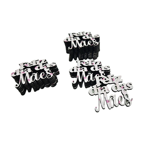 18 Apliques Feliz Dia das Mães MDF Sublimado Artesanato 6cm