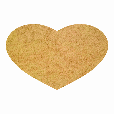 65 Coração 19x29,5cm Decoração Artesanatos Apliques Mdf Cru