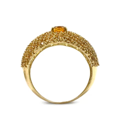 Anel citrino cravejado com citrino - comprar online