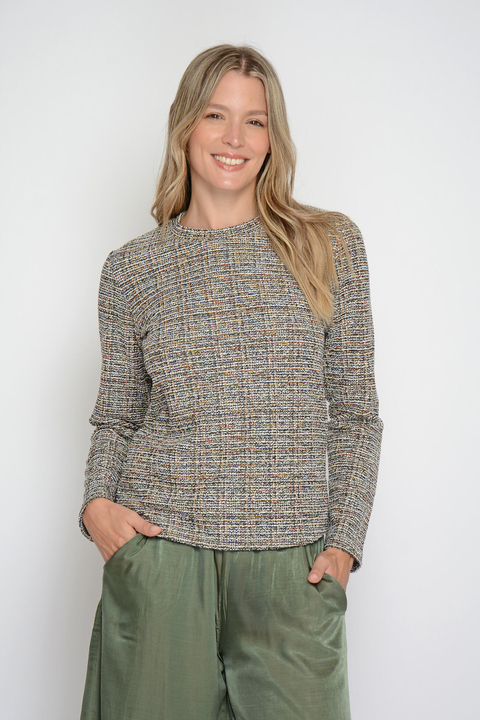 Pull CHARLY chanel de punto con transfer (6044)